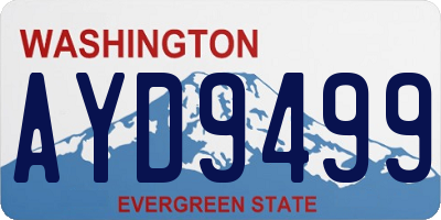 WA license plate AYD9499