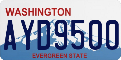 WA license plate AYD9500