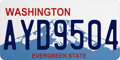 WA license plate AYD9504