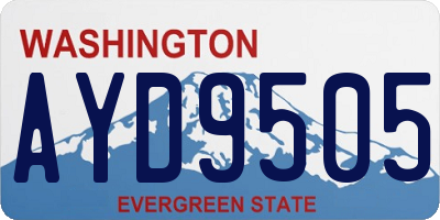 WA license plate AYD9505