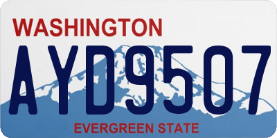 WA license plate AYD9507