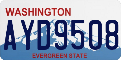 WA license plate AYD9508