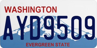 WA license plate AYD9509