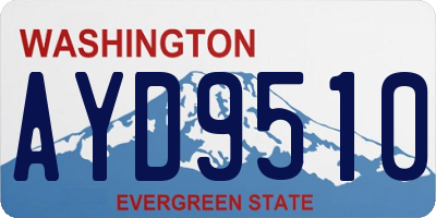 WA license plate AYD9510