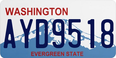 WA license plate AYD9518