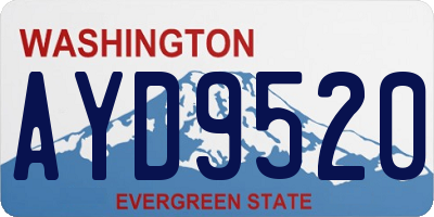 WA license plate AYD9520