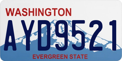 WA license plate AYD9521