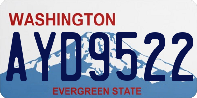 WA license plate AYD9522