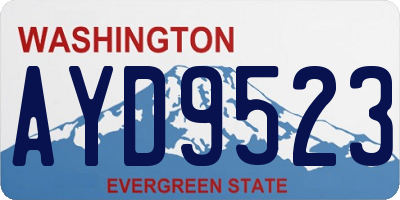 WA license plate AYD9523