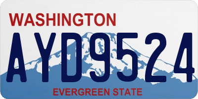 WA license plate AYD9524
