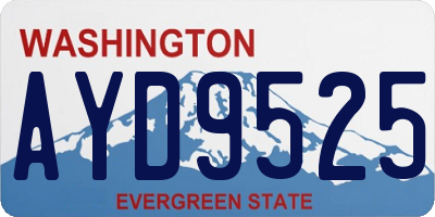 WA license plate AYD9525