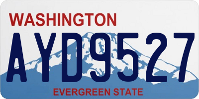 WA license plate AYD9527