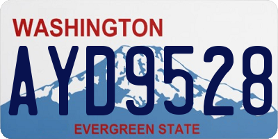 WA license plate AYD9528