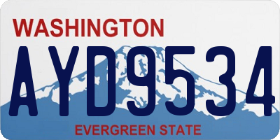 WA license plate AYD9534