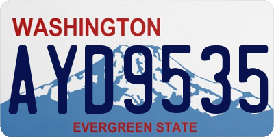 WA license plate AYD9535