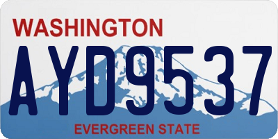 WA license plate AYD9537
