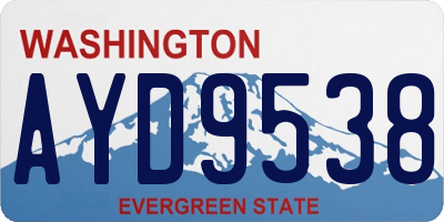 WA license plate AYD9538
