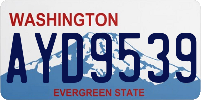 WA license plate AYD9539