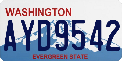 WA license plate AYD9542