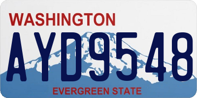 WA license plate AYD9548