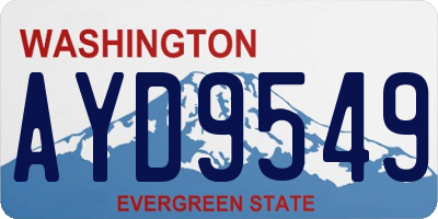 WA license plate AYD9549