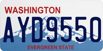 WA license plate AYD9550