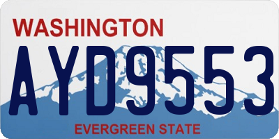 WA license plate AYD9553