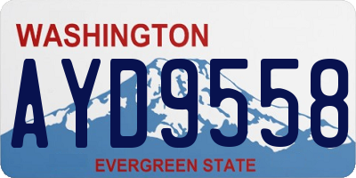 WA license plate AYD9558