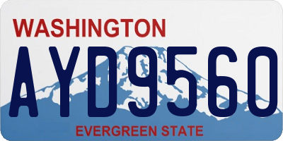 WA license plate AYD9560