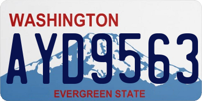 WA license plate AYD9563
