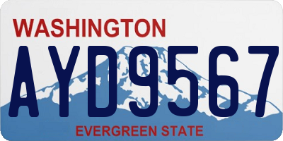 WA license plate AYD9567