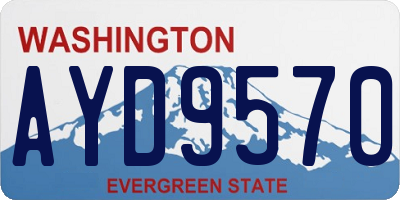 WA license plate AYD9570
