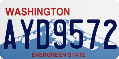 WA license plate AYD9572