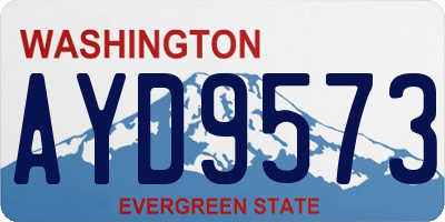 WA license plate AYD9573