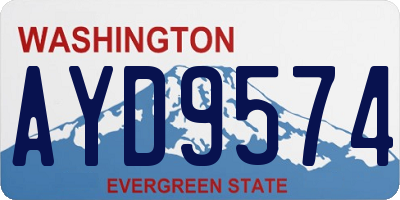 WA license plate AYD9574