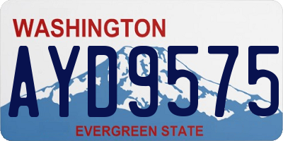 WA license plate AYD9575