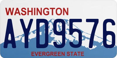 WA license plate AYD9576