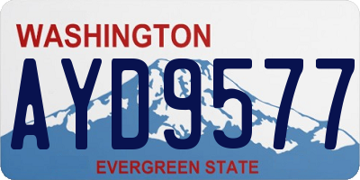 WA license plate AYD9577