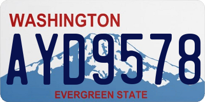 WA license plate AYD9578