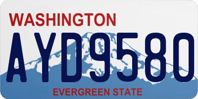 WA license plate AYD9580