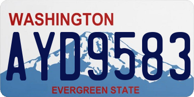 WA license plate AYD9583