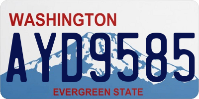 WA license plate AYD9585