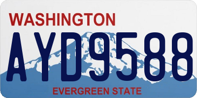 WA license plate AYD9588
