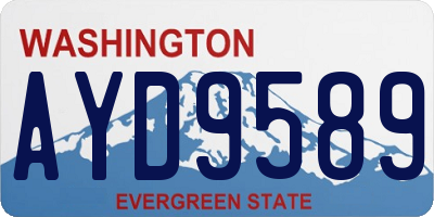 WA license plate AYD9589