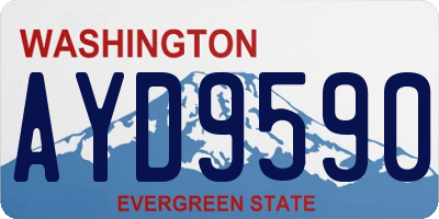 WA license plate AYD9590