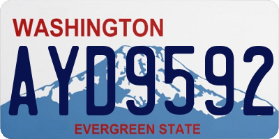 WA license plate AYD9592