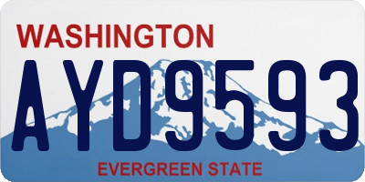 WA license plate AYD9593