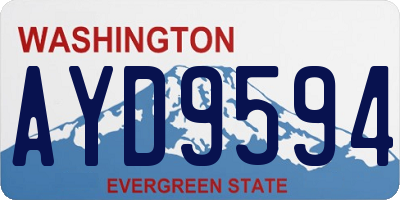 WA license plate AYD9594