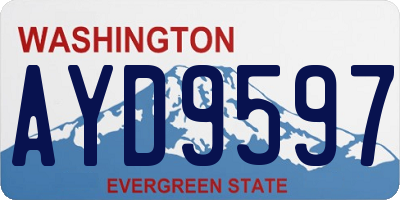 WA license plate AYD9597