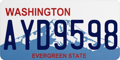 WA license plate AYD9598